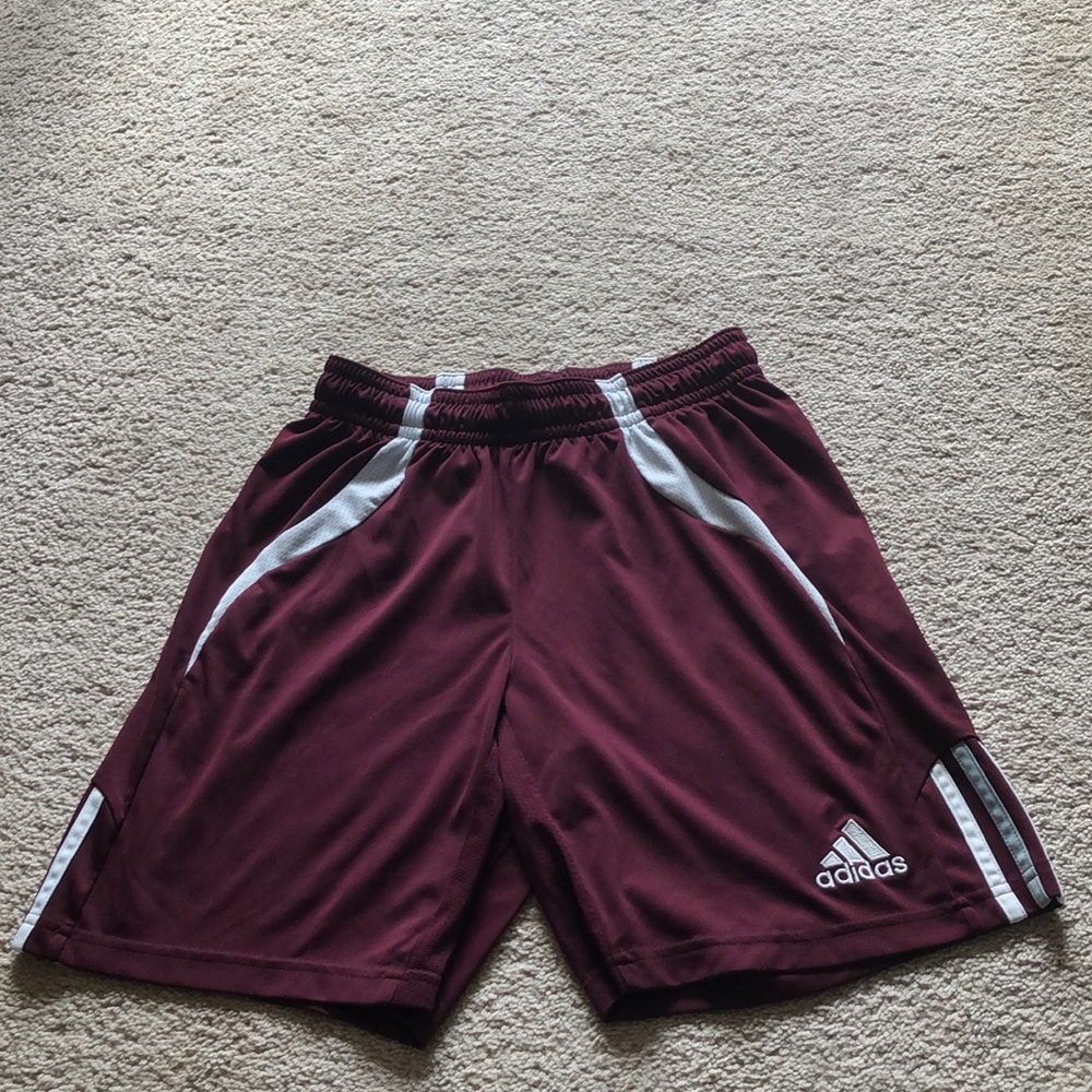 Maroon Adidas Sports Shorts